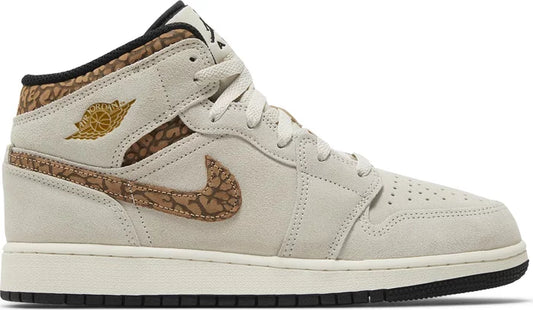 Kid's Air Jordan 1 Mid "Brown Elephant"