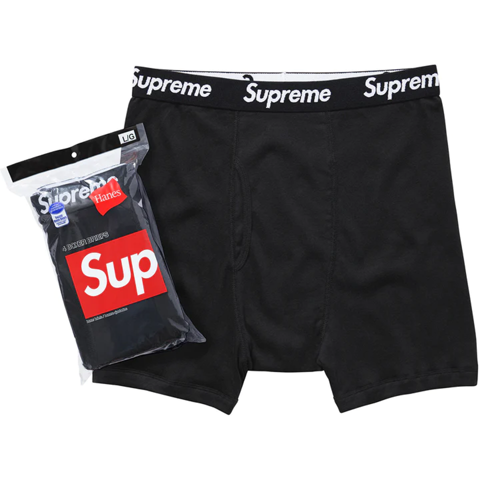 Supreme Hanes Boxer Briefs "Black"