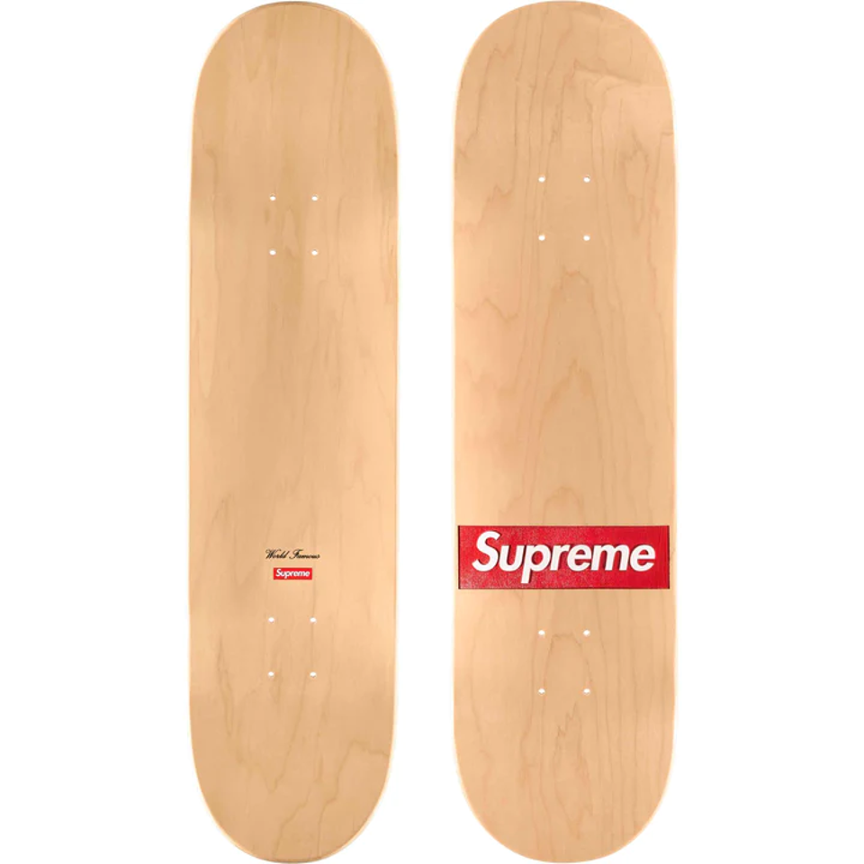 Supreme Routed Box Logo Skateboard "Natural"