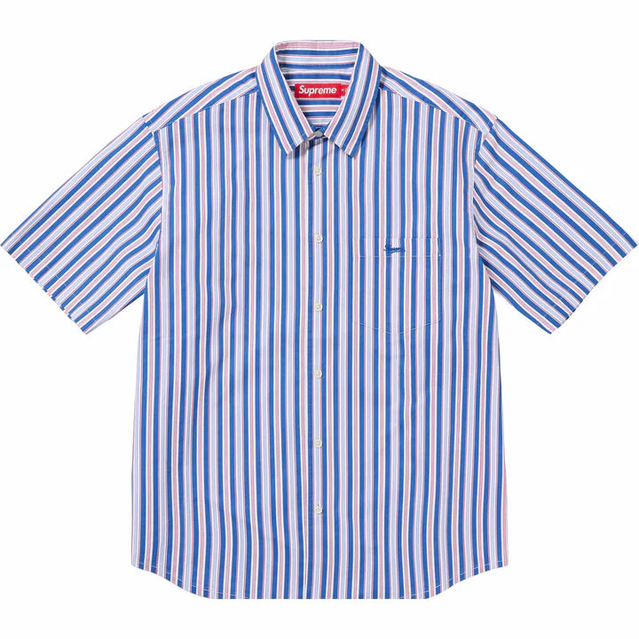 Supreme Loose Fit Multi Stripe S/S Shirt "Blue"