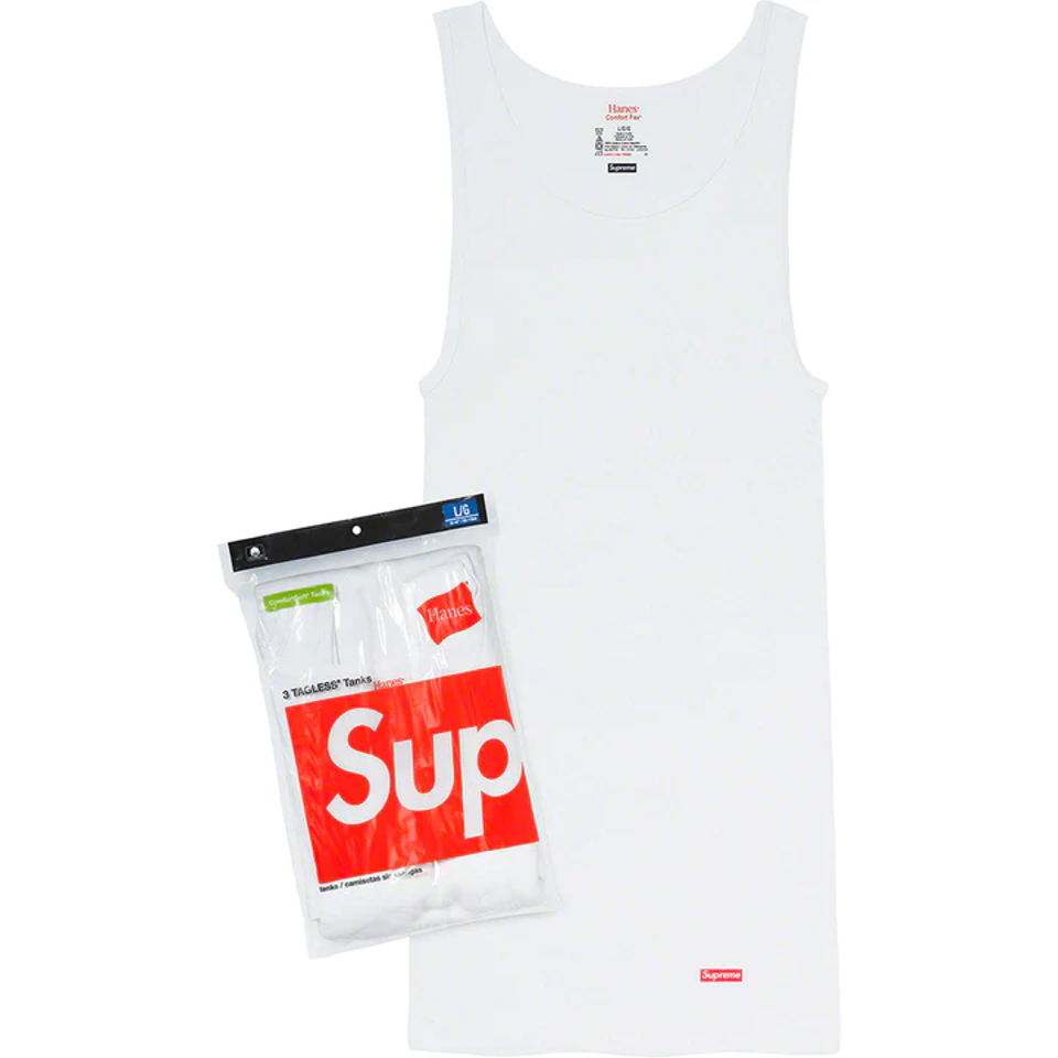 Supreme Hanes Tank Tops "White"