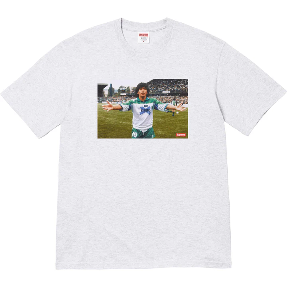 Supreme Maradona Tee "Ash Grey"